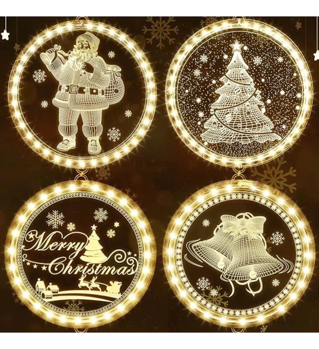 Luces De Navidad Redondas M 2.24 Amarilla