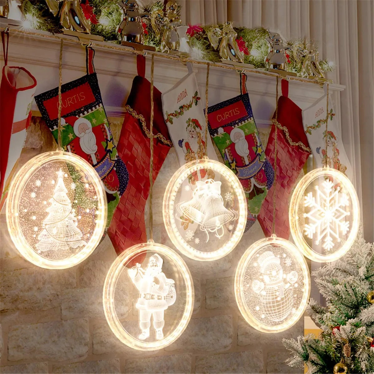 Luces De Navidad Redondas M 2.24 Amarilla