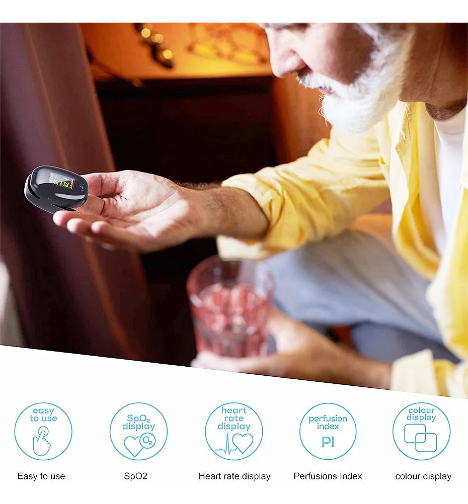 💙 Oxímetro Digital de Pulso – ¡Controla tu salud en segundos! 🌡️